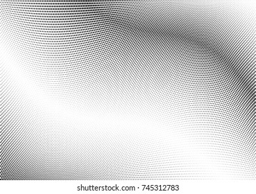 Abstract halftone wave dotted background. Futuristic twisted grunge pattern, dot, circles.  Vector modern optical pop art texture for posters, business cards, cover, labels mock-up, stickers layout