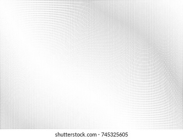 Abstract halftone wave dotted background. Futuristic twisted grunge pattern, dot, circles.  Vector modern optical pop art texture for posters, business cards, cover, labels mock-up, stickers layout