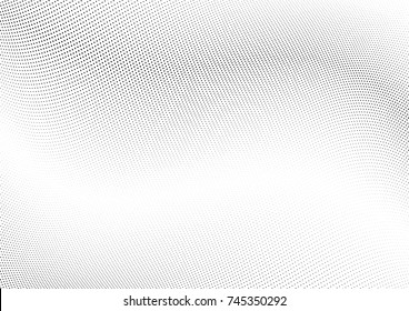 Abstract halftone wave dotted background. Futuristic twisted grunge pattern, dot, circles.  Vector modern optical pop art texture for posters, business cards, cover, labels mock-up, stickers layout