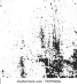 Abstract halftone wave dotted background. Futuristic twisted grunge pattern, dot, circles. Vector futuristic texture for posters, sites, business cards, postcards, interior design, labels.