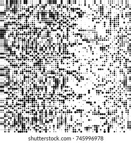 Abstract halftone wave dotted background. Futuristic twisted grunge pattern, dot, circles. Vector futuristic texture for posters, sites, business cards, postcards, interior design, labels.