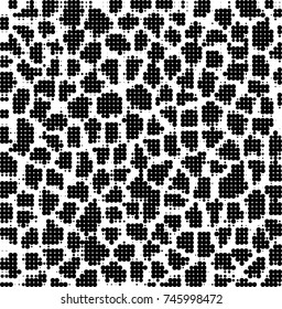Abstract halftone wave dotted background. Futuristic twisted grunge pattern, dot, circles. Vector futuristic texture for posters, sites, business cards, postcards, interior design, labels.