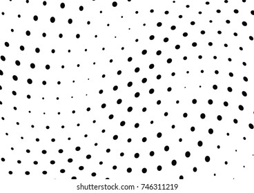 Abstract halftone wave dotted background. Futuristic twisted grunge pattern, dot, circles.  Vector modern optical pop art texture for posters, business cards, cover, labels mock-up, stickers layout