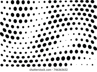 Abstract halftone wave dotted background. Futuristic twisted grunge pattern, dot, circles.  Vector modern optical pop art texture for posters, business cards, cover, labels mock-up, stickers layout