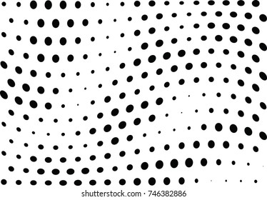 Abstract halftone wave dotted background. Futuristic twisted grunge pattern, dot, circles.  Vector modern optical pop art texture for posters, business cards, cover, labels mock-up, stickers layout