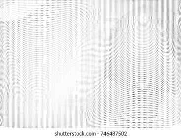 Abstract halftone wave dotted background. Futuristic twisted grunge pattern, dot, circles.  Vector modern optical pop art texture for posters, business cards, cover, labels mock-up, stickers layout