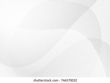 Abstract halftone wave dotted background. Futuristic twisted grunge pattern, dot, circles.  Vector modern optical pop art texture for posters, business cards, cover, labels mock-up, stickers layout