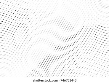 Abstract halftone wave dotted background. Futuristic twisted grunge pattern, dot, circles.  Vector modern optical pop art texture for posters, business cards, cover, labels mock-up, stickers layout