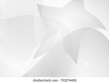 Abstract halftone wave dotted background. Futuristic twisted grunge pattern, dot, circles.  Vector modern optical pop art texture for posters, business cards, cover, labels mock-up, stickers layout