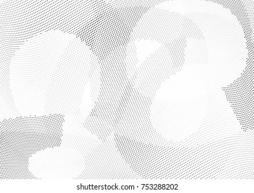 Abstract halftone wave dotted background. Futuristic twisted grunge pattern, dot, circles.  Vector modern optical pop art texture for posters, business cards, cover, labels mock-up, stickers layout