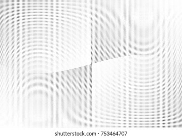 Abstract halftone wave dotted background. Futuristic twisted grunge pattern, dot, circles.  Vector modern optical pop art texture for posters, business cards, cover, labels mock-up, stickers layout