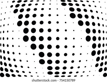 Abstract halftone wave dotted background. Futuristic twisted grunge pattern, dot, circles.  Vector modern optical pop art texture for posters, business cards, cover, labels mock-up, stickers layout