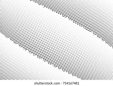 Abstract halftone wave dotted background. Futuristic twisted grunge pattern, dot, circles.  Vector modern optical pop art texture for posters, business cards, cover, labels mock-up, stickers layout