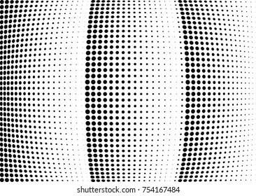 Abstract halftone wave dotted background. Futuristic twisted grunge pattern, dot, circles.  Vector modern optical pop art texture for posters, business cards, cover, labels mock-up, stickers layout