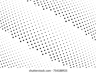 Abstract halftone wave dotted background. Futuristic twisted grunge pattern, dot, circles.  Vector modern optical pop art texture for posters, business cards, cover, labels mock-up, stickers layout