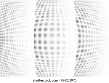 Abstract halftone wave dotted background. Futuristic twisted grunge pattern, dot, circles.  Vector modern optical pop art texture for posters, business cards, cover, labels mock-up, stickers layout
