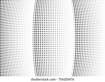 Abstract halftone wave dotted background. Futuristic twisted grunge pattern, dot, circles.  Vector modern optical pop art texture for posters, business cards, cover, labels mock-up, stickers layout