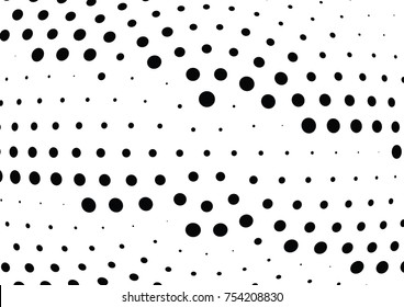 Abstract halftone wave dotted background. Futuristic twisted grunge pattern, dot, circles.  Vector modern optical pop art texture for posters, business cards, cover, labels mock-up, stickers layout