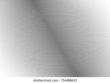 Abstract halftone wave dotted background. Futuristic twisted grunge pattern, dot, circles.  Vector modern optical pop art texture for posters, business cards, cover, labels mock-up, stickers layout