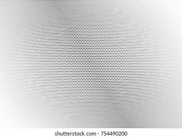 Abstract halftone wave dotted background. Futuristic twisted grunge pattern, dot, circles.  Vector modern optical pop art texture for posters, business cards, cover, labels mock-up, stickers layout