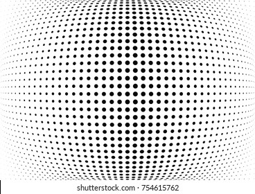 Abstract halftone wave dotted background. Futuristic twisted grunge pattern, dot, circles.  Vector modern optical pop art texture for posters, business cards, cover, labels mock-up, stickers layout