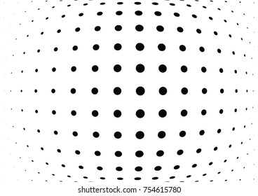 Abstract halftone wave dotted background. Futuristic twisted grunge pattern, dot, circles.  Vector modern optical pop art texture for posters, business cards, cover, labels mock-up, stickers layout