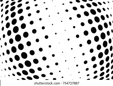 Abstract halftone wave dotted background. Futuristic twisted grunge pattern, dot, circles.  Vector modern optical pop art texture for posters, business cards, cover, labels mock-up, stickers layout