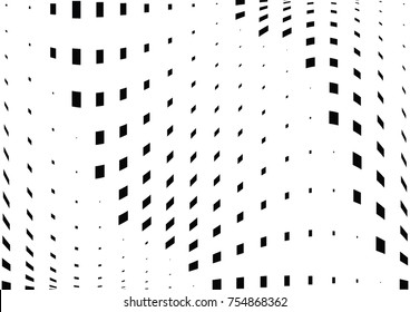 Abstract halftone wave dotted background. Monochrome grunge pattern with square.  Vector modern pop art texture for posters, sites, cover, business cards, postcards, art labels layout, stickers.