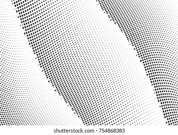Abstract halftone wave dotted background. Monochrome grunge pattern with square.  Vector modern pop art texture for posters, sites, cover, business cards, postcards, art labels layout, stickers.