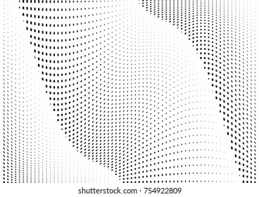 Abstract halftone wave dotted background. Monochrome grunge pattern with square.  Vector modern pop art texture for posters, sites, cover, business cards, postcards, art labels layout, stickers.