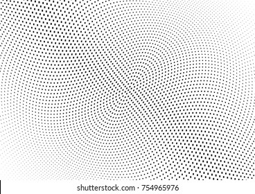 Abstract halftone wave dotted background. Monochrome grunge pattern with square.  Vector modern pop art texture for posters, sites, cover, business cards, postcards, art labels layout, stickers.