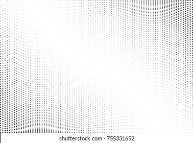 Abstract halftone wave dotted background. Monochrome grunge pattern with square.  Vector modern pop art texture for posters, sites, cover, business cards, postcards, art labels layout, stickers.