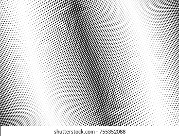 Abstract halftone wave dotted background. Monochrome grunge pattern with square.  Vector modern pop art texture for posters, sites, cover, business cards, postcards, art labels layout, stickers.