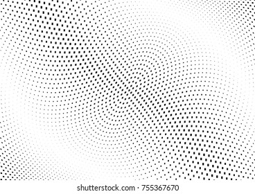 Abstract halftone wave dotted background. Monochrome grunge pattern with square.  Vector modern pop art texture for posters, sites, cover, business cards, postcards, art labels layout, stickers.