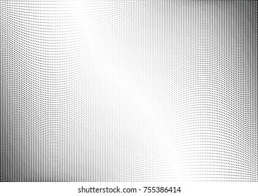 Abstract halftone wave dotted background. Monochrome grunge pattern with square.  Vector modern pop art texture for posters, sites, cover, business cards, postcards, art labels layout, stickers.