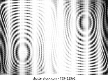 Abstract halftone wave dotted background. Monochrome grunge pattern with square.  Vector modern pop art texture for posters, sites, cover, business cards, postcards, art labels layout, stickers.