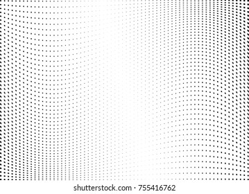 Abstract halftone wave dotted background. Monochrome grunge pattern with square.  Vector modern pop art texture for posters, sites, cover, business cards, postcards, art labels layout, stickers.
