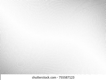 Abstract halftone wave dotted background. Monochrome grunge pattern with square.  Vector modern pop art texture for posters, sites, cover, business cards, postcards, art labels layout, stickers.