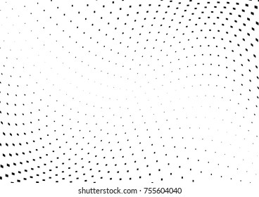 Abstract halftone wave dotted background. Monochrome grunge pattern with square.  Vector modern pop art texture for posters, sites, cover, business cards, postcards, art labels layout, stickers.