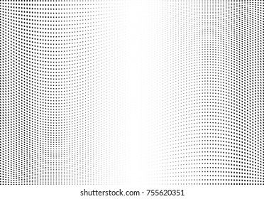 Abstract halftone wave dotted background. Monochrome grunge pattern with square.  Vector modern pop art texture for posters, sites, cover, business cards, postcards, art labels layout, stickers.