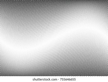 Abstract halftone wave dotted background. Monochrome grunge pattern with square.  Vector modern pop art texture for posters, sites, cover, business cards, postcards, art labels layout, stickers.