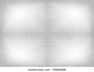 Abstract halftone wave dotted background. Futuristic twisted grunge pattern, dot, circles.  Vector modern optical pop art texture for posters, business cards, cover, labels mock-up, stickers layout