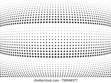 Abstract halftone wave dotted background. Futuristic twisted grunge pattern, dot, circles.  Vector modern optical pop art texture for posters, business cards, cover, labels mock-up, stickers layout