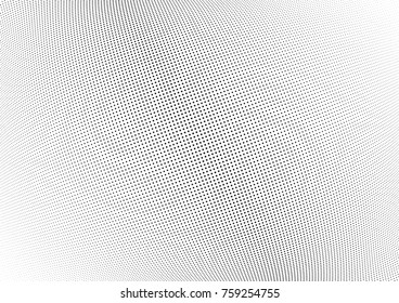 Abstract halftone wave dotted background. Futuristic twisted grunge pattern, stars.  Vector modern optical pop art texture for posters, postcard, grunge cover, labels, vintage sticker mock-up layout