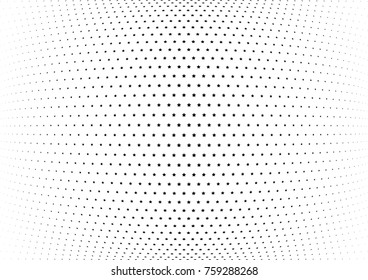 Abstract halftone wave dotted background. Futuristic twisted grunge pattern, stars.  Vector modern optical pop art texture for posters, postcard, grunge cover, labels, vintage sticker mock-up layout