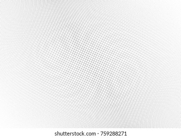 Abstract halftone wave dotted background. Futuristic twisted grunge pattern, stars.  Vector modern optical pop art texture for posters, postcard, grunge cover, labels, vintage sticker mock-up layout