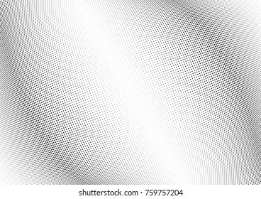 Abstract halftone wave dotted background. Futuristic twisted grunge pattern, star.  Vector modern optical pop art texture for posters, postcard, grunge cover, labels, vintage sticker mock-up layout
