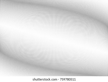 Abstract halftone wave dotted background. Futuristic twisted grunge pattern, star.  Vector modern optical pop art texture for posters, postcard, grunge cover, labels, vintage sticker mock-up layout