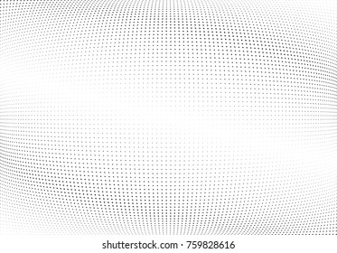 Abstract halftone wave dotted background. Futuristic twisted grunge pattern, star.  Vector modern optical pop art texture for posters, postcard, grunge cover, labels, vintage sticker mock-up layout