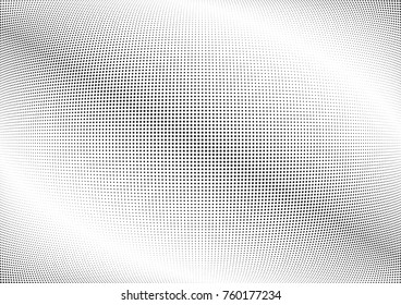 Abstract halftone wave dotted background. Futuristic twisted grunge pattern, star.  Vector modern optical pop art texture for posters, postcard, grunge cover, labels, vintage sticker mock-up layout